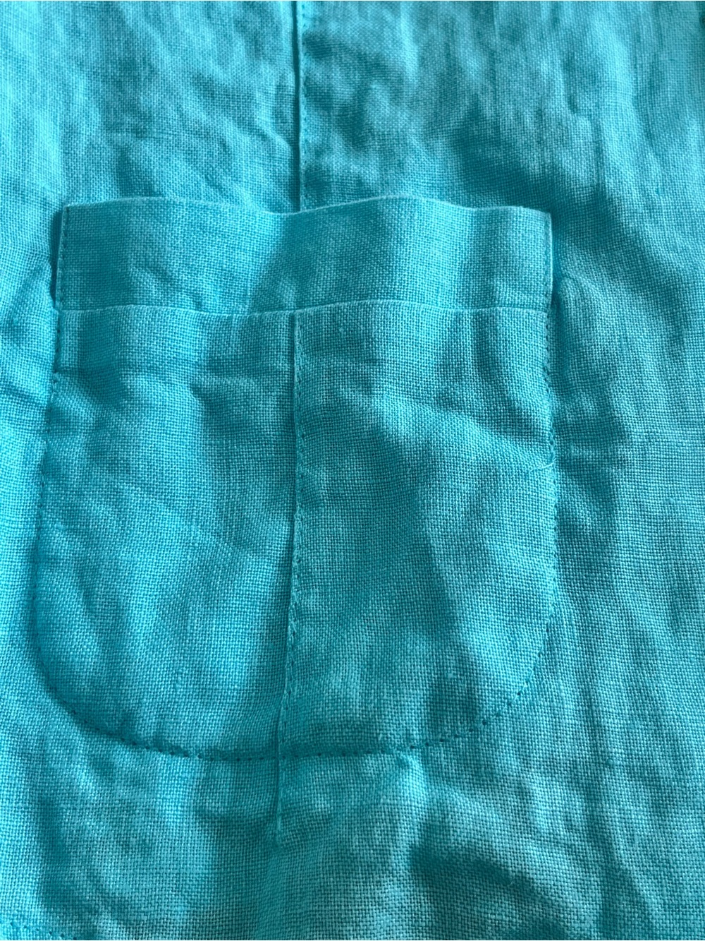 Talbots Bright Aqua Linen Shirt Jacket Size 6 - Picture 5 of 14